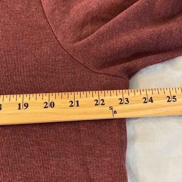Joseph Abboud Burgundy Cotton/Modal Quarter Zip Size Large - Picture 4 of 6